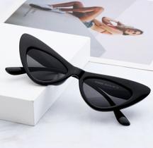 Óculos de Sol Cat Eye Gatinho Preto Street Style y2k UV400