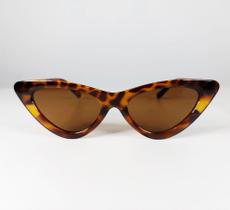 Óculos de Sol Cat Eye Leopard Lepardo Onça Marrom Gatinho Retro Vintage UV400