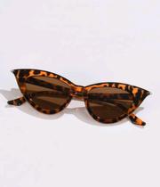 Óculos de Sol Cat Eye Leopard Marrom Gatinho Retro Vintage UV400