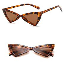 Óculos de Sol Cat Eye Leopard Onça Triangular Triangulo Gatinho Retro Vintage UV400