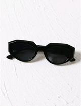 Óculos de Sol Cat Eye Preto Redondo Oval Asian Style Urban Street UV400