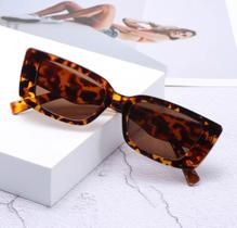 Óculos de Sol Cat Eye Quadrado Retangular Leopard Street Style y2k UV400