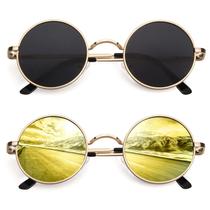 Óculos de Sol CGID E01 Redondo de Metal Polarizado UV400 2 Unidades