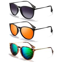 Óculos de sol CHBP Polarized UV400 Protection Retro Round Lens Óculos de sol CHBP Polarized UV400 Protection Retro Round Lens