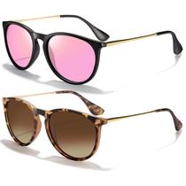 Óculos de sol CHBP Polarized UV400 Protection Retro Round