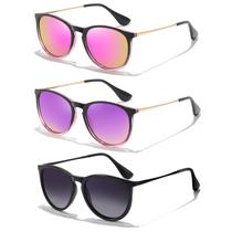 Óculos de sol CHBP Polarized UV400 Protection Retro Round