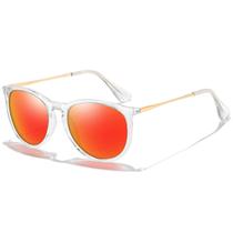 Óculos de sol CHBP Trendy 2035 Vintage Retro Redondos Polarizados