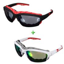 Óculos De Sol Ciclismo Esportivo Espelhado Kit 2 Unidades