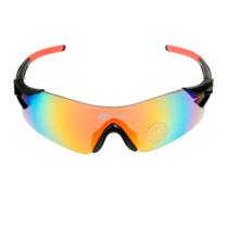 Oculos de sol ciclismo polarizado UV esportivo 10025 - Preto/Laranja Rockbros