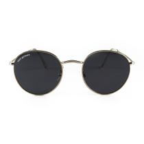 Óculos de Sol Clássico Redondo Lenox Black Gold Proteção UV400 Saint Germain