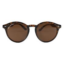 Óculos de Sol Clássico Redondo Marrom Lincoln Brown Turtle Proteção UV400 Saint Germain