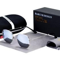 Óculos de Sol Clássico Retro Hexágono Metal Frame com Proteção Uv400