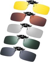 Óculos de Sol Clip On Polarizados Frienda - 5 Pares com Antirreflexo Óculos de Sol Clip On Polarizados Frienda - 5 Pares com Antirreflexo