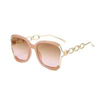 Óculos de Sol com Corrente de Metal - Tendência Fashion com Design Oco