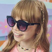 Óculos de Sol com Proteção UV. Acompanha Caixinha e Estojo Porta Óculos Preto- Infanti
