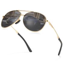 Óculos de Sol Cyxus Aviator Polarizados com Proteção UV400