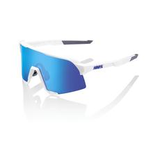 Óculos de sol de ciclismo 100% S3 Sport Performance (branco fosco - lente espelhada multicamada azul HiPer)