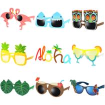 Óculos de sol de festa Ocean Line Luau, 9 pares de lembrancinhas havaianas para crianças Óculos de sol de festa Ocean Line Luau, 9 pares de lembrancinhas havaianas para crianças