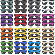 Óculos de sol de festa Uzoxlsn, pacote 48, 16 cores, estilo retrô dos anos 80 Óculos de sol de festa Uzoxlsn, pacote 48, 16 cores, estilo retrô dos anos 80