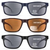 Óculos de sol de leitura bifocal LADEESSE, pacote com 3 unidades, UV400 Sun Protect
