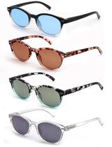 Óculos de sol de leitura OLOMEE Round Women +2,50 de ampliação