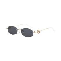 Óculos De Sol De Luxo Sem Armação Para Mulheres, Óculos Vintage De Metal De Alta Qualidade, Estilo