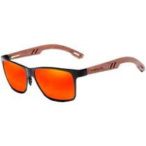 Óculos de Sol de Madeira Masculino Polarizado Kingseven W5507 Laranja Óculos de Sol de Madeira Masculino Polarizado Kingseven W5507 Laranja