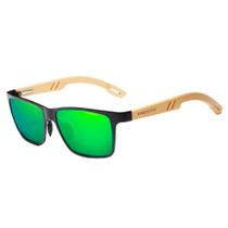 Óculos de Sol de Madeira Masculino Polarizado Kingseven W5507 Verde