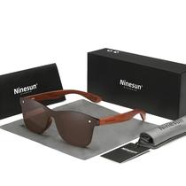 Óculos de Sol de Madeira Polarizados Masculinos UV400 - Design Moderno e Proteção Natural