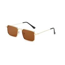 Óculos de sol de metal quadrado masculino, Hip-Hop, moda moderna, novo, 2024