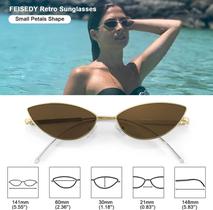 Óculos de sol designer retro pequenas pétalas forma arc te Óculos de sol designer retro pequenas pétalas forma arc te