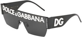 Óculos de sol Dolce & Gabbana DG2233 preto/cinza 43mm para mulheres