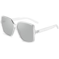 Óculos de sol Dollger Oversized Square Silver 100% de proteção UV