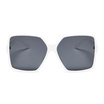 Óculos de sol Dollger Oversized Square White 100% de proteção UV