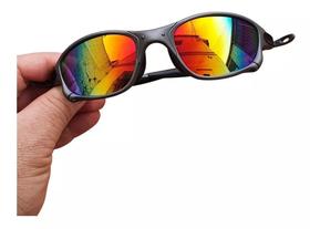 Oculos de Sol Doublex Arco-íris Juliet Tamanho Grande X-Metal Pinado Polarizado Lupa Mandrake Flak