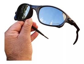Óculos de Sol Doublex Prata Espelhado Juliet X-Metal Cromado Pinado Tamanho Maior Polarizado Penny - TOPLUPAS