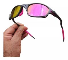 Óculos de Sol Doublex Rosa Pink Juliet X-Metal Polarizado Lupa Pinada Tamanho Grande Mars Penny - TOPLUPAS