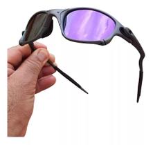 Oculos De Sol Doublex Roxo Violet Juliet Tamanho Maior X-Metal Polarizado Lupa Pinado Vilão Mandrake - TOPLUPAS