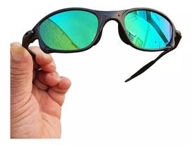 Óculos de Sol Doublex Verde Claro Juliet Tamanho Maior Lupa X-Metal Polarizado Pinado Vilão