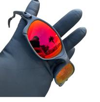 Oculos De Sol Doublex Vermelho Ruby Juliet Tamanho Maior X-Metal Polarizado Pinado Lupa Penny - TOPLUPAS