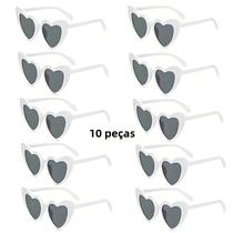 Óculos De Sol Em Forma De Coração Com Armação Branca 10pcs Lentes Cinzas Elegantes Para Casamentos Óculos De Sol Em Forma De Coração Com Armação Branca 10pcs Lentes Cinzas Elegantes Para Casamentos