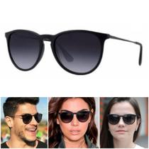 Óculos De Sol Erika 4171 Clássico Preto Masculino Feminino Proteção UV400
