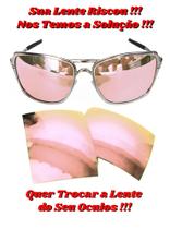 Oculos de sol espelhada polarizada rosa claro bloco para reposição de lentes