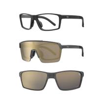 Óculos de Sol esportivo HB Presto 2.0 Gold espelhado 3 em 1