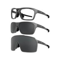 Óculos de Sol esportivo HB Presto Graphene/Black Gray 3 em 1