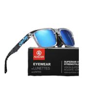 Óculos De Sol Esportivo Polarizado Kdeam C12 Mirror Ice Blue Óculos De Sol Esportivo Polarizado Kdeam C12 Mirror Ice Blue
