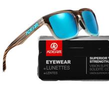 Óculos De Sol Esportivo Polarizado Kdeam C19 Mirrored Ice blue