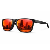 Óculos De Sol Esportivo Polarizado Proteção UV400 Vermelho Espelhado H234