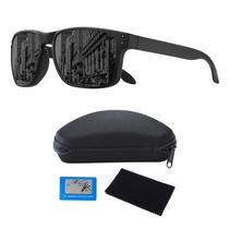 Óculos De Sol Esportivo Quadrado Masculino Feminino Proteção UV400 Polarizado Preto W2431