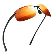 Óculos de sol esportivos JIM HALO Polarized TR90 sem aro para homens e mulheres